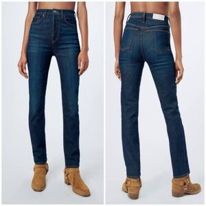 NWT Re/Done Ultra High Rise Tapered Ankle Crop Power Stretch in Worn Heritage 29
